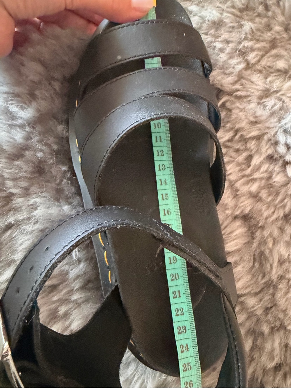 Dr. Martens Black Platform Gladiator Sandals. Size 7 but they fit 8.5, EU 38 - Picture 14 of 15